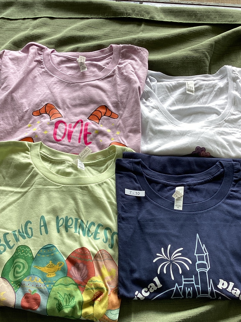 Bella Canvas Women’s Short Sleeve Tee Bundle — Pink, White, Light Green, Navy